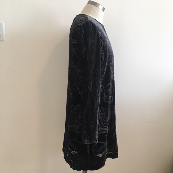 Zara Black Velvet Mini Dress - Picture 4 of 8